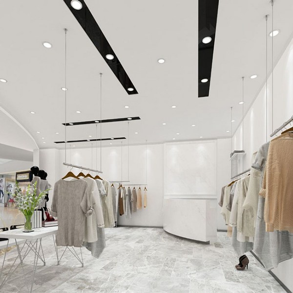 천장형 와이어 파이프 스텐행거 옷가게 매장용 150cm, 쿠팡 실버_150cm