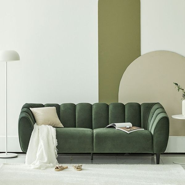 모던하우스 베이턴 3인 패브릭 소파 포레스트그린 LS0121002