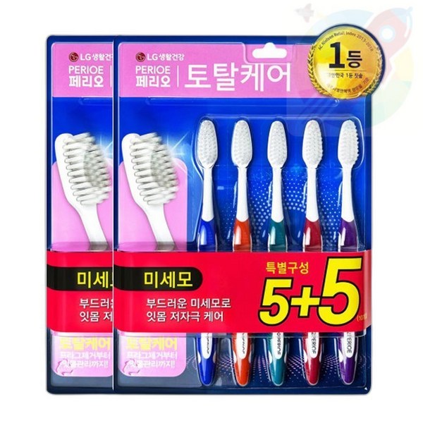 DDH 칫솔 4P 미세모 양치세트 작은헤드칫솔