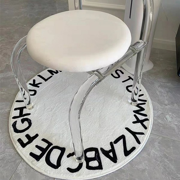 원형 거실 북유럽 키즈룸 침실 러그 매트 미끄럼방지 인테리어 매장 카페 쇼룸