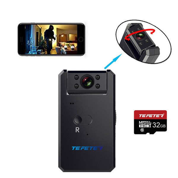 TEFETER 미니 WIFI 카메라 4K 고화질 화질 카메라 회전 가능 야간 사용 가능 카메라
