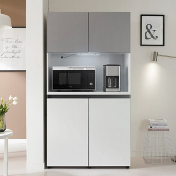 1000X1850 빌트인냉장고 주방수납장 김치냉장고자리, 그레이