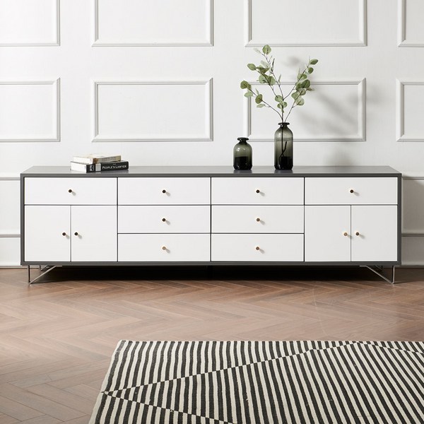 엠버 2000 TV거실장 LPM 마감 티비장 TV다이 TV장, 올화이트