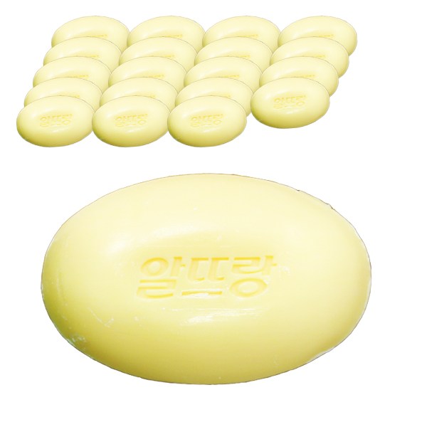 LG생활건강 알뜨랑비누 130g 그린 화이트 목욕비누, 20개