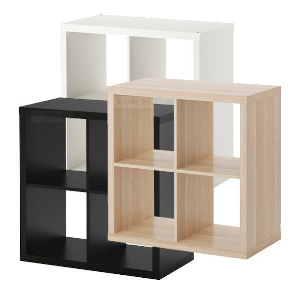 이케아 KALLAX 4칸 책장, 참나무스테인_903.629.21