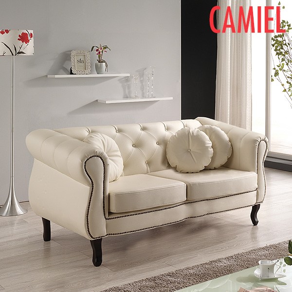 [기간한정 5% 할인이벤트][까미엘] 클래식II 2인쇼파(TY_N2001), 아이보리