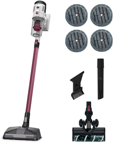 테팔 에어포스360라이트 아쿠아 물걸레 청소기 TY5586KS, 화이트 + 핑크