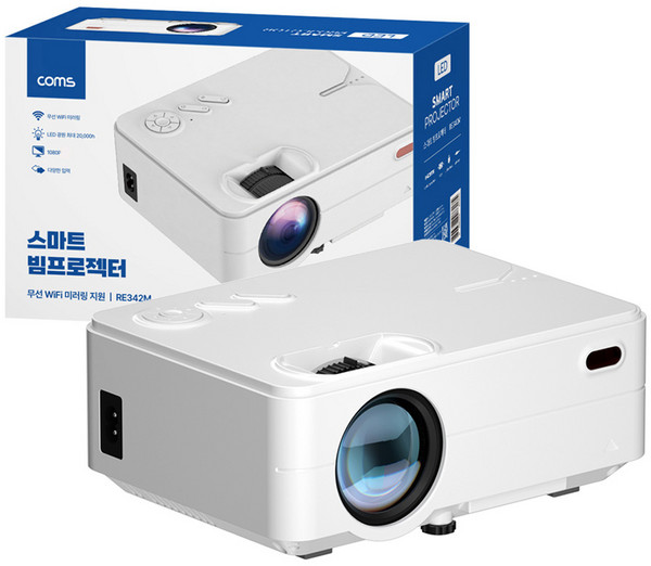 Coms 무선 스마트 빔프로젝터 2000루멘 RE342M