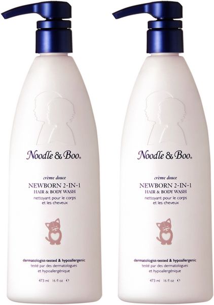 누들앤부 뉴본 2in1 헤어 & 바디워시, 473ml, 2개