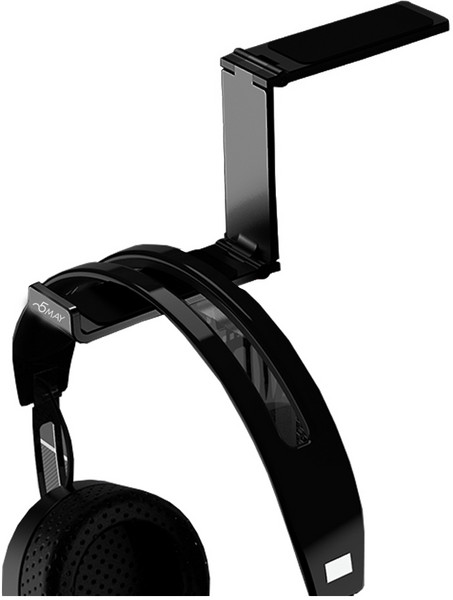 오메이 알루미늄 접이식 헤드셋 거치대, 블랙, HS100