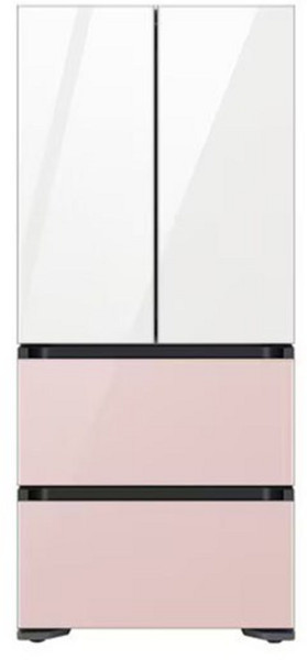 [삼성 색상선택형] 비스포크 김치냉장고 4도어 490L 김치플러스 RQ49DB9401AP, 글램화이트 + 글램핑크