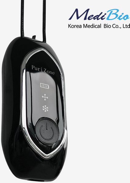 한국엠바이오 프리존 Puri Zone (휴대용 소형 공기청정기 개인방역기 목걸이형), 블랙