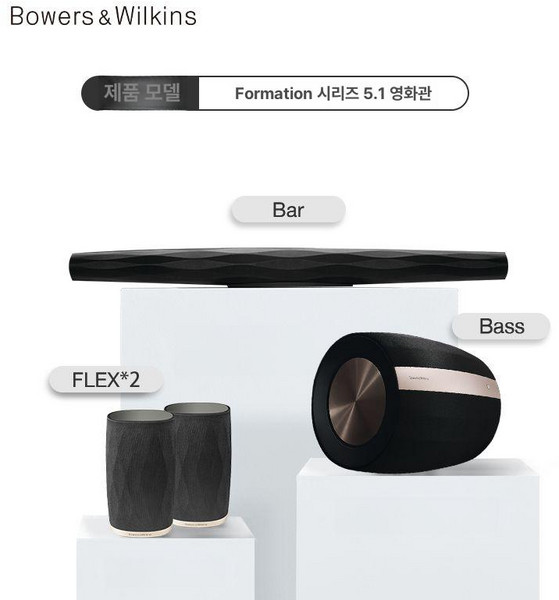 B W 파노라마3 Dolby Atomos 사운드바 홈시네마, 5.1 시네마 바+베이스+플렉스 2, 기본 모델명/품번