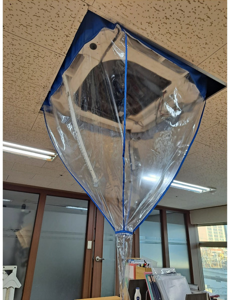 [한정수량판매]완전투명 시스템에어컨세척가대 밴드타입//삼성전자서비스공식납품업체, 하늘색, 가방 추가 없음, 신품