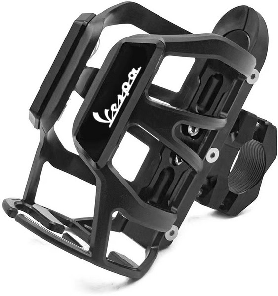 음료수 컵 홀더 피아지오 베스파 GTS GTV LX 60 125 250 300 프리마베라 스프린트 오토바이 스탠드 마운트, 06 Black, 1개