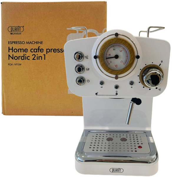 플랜잇 커피머신 가정용 사무실 에스프레소 머신 노르딕 화이트 PCM-NF15W