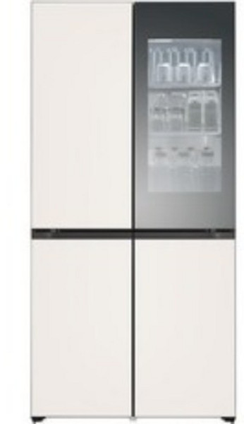 [색상선택형] LG전자 오브제 610L 노크온 미스트글라스 4도어 냉장고 방문설치, M623GBB352