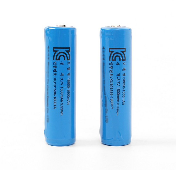 KC인증 18650 배터리 1500mAh 리튬이온 충전지 2p세트, 1개, 상세페이지 참조