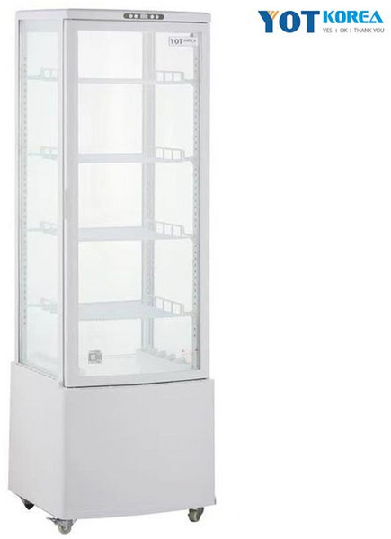 수직형 사면 유리 음료쇼케이스 RT-235L(화이트), 화이트