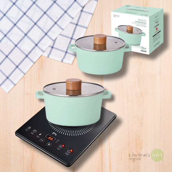 리빙아트 디오바코 IH 세라믹 양수냄비 16cm, 양수16, 1개