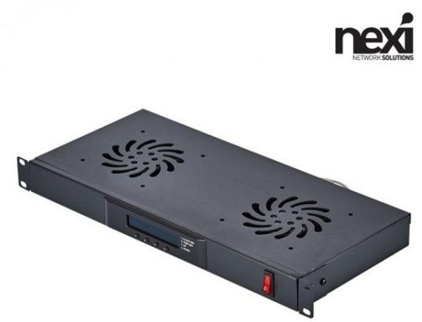 [NEXI] 넥시 NX856 1U 쿨링팬 LCD 판넬 (2 Fan), 상세페이지 참조, 1개