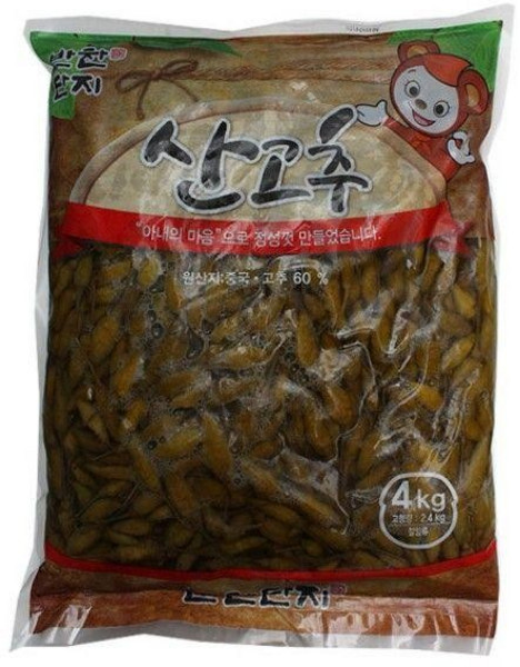 산고추 중국산 고추소금 매운맛 간편식 고추양념 식품 보존료 500g 정성껏 만든 식품, 1개, 4kg