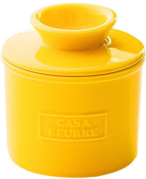 까사뵈르 버터벨 크록 상온 보관 보존 소분 용기 도자기 포세린 CASA BEURRE BUTTER BELL, 옐로우, 1개