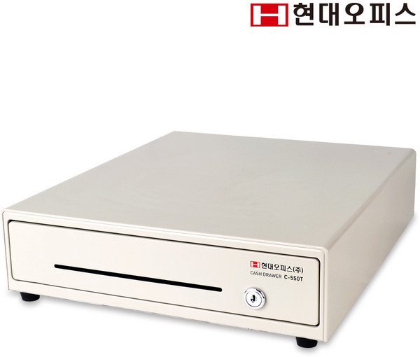 현대오피스 페이퍼프랜드 원터치 수제금고 C-550T 슬라이딩 카운터금고 캐쉬박스 금전함, 단품