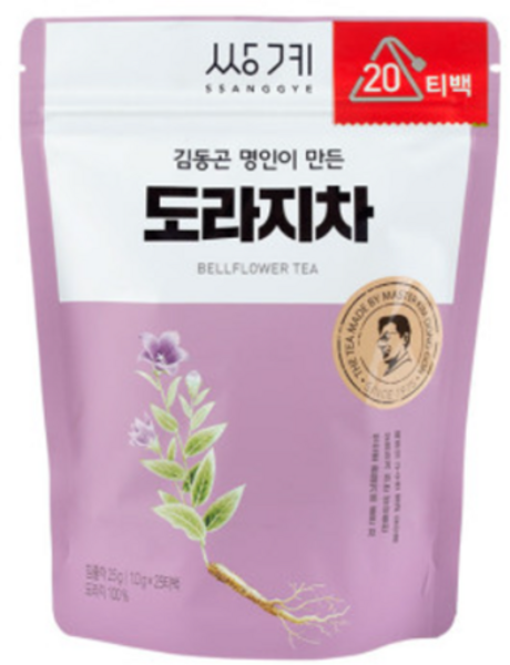 쌍계 도라지차 파우치 20티백 1BOX (12개입) (E) danmugi001*21354768Th, 8개, 20g