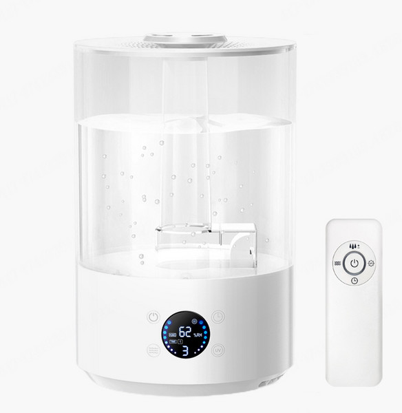 Darlisex 대용량 UV 살균 가정용 가습기 7.8L 자동 습도조절 가열 가습기, 흰색