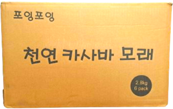 포잉포잉 고양이 천연 오리지날 카사바 고양이모래 7L 6포, 2.8kg, 6개