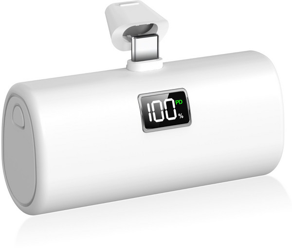 YINTO 도킹형 보조배터리 고속충전 PD 20w 일체형 휴대용 미니 보조배터리, 화이트, XPB1 (C타입)