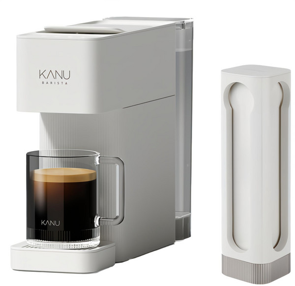 카누 바리스타 브리즈 캡슐 커피 머신 + 타워형 캡슐 보관함 세트, DSB-JY, 크림화이트(커피머신)