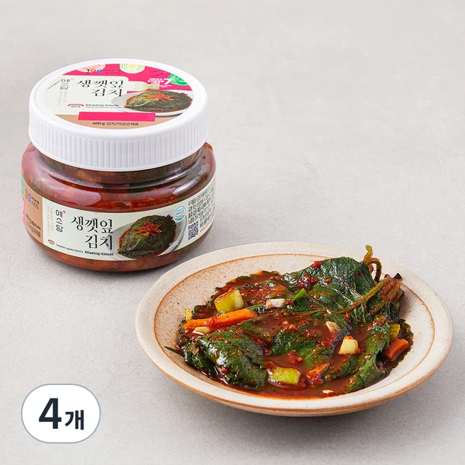 예소담 생깻잎김치, 400g, 4개
