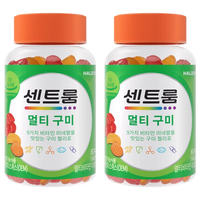 센트룸 멀티 구미, 80정, 160g, 2개