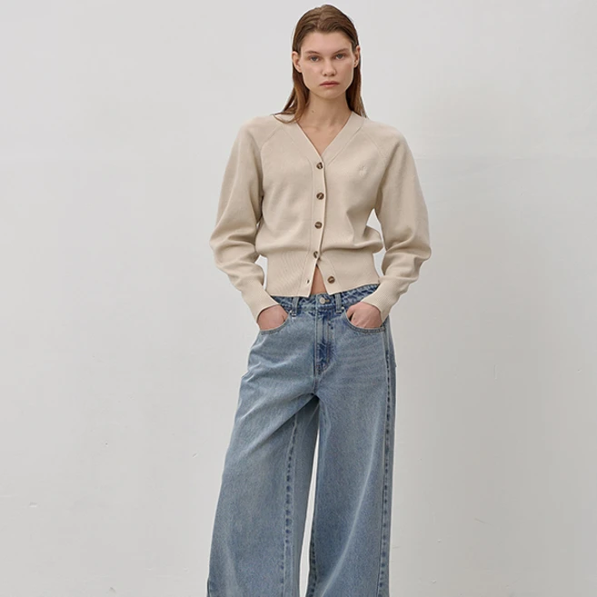 아틀리에나인 여성용 에센셜 볼륨 슬리브 가디건 CD-2096