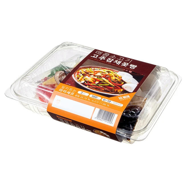 마이셰프 매콤 소고기 고추 잡채 꽃빵 2인분, 560g, 1개
