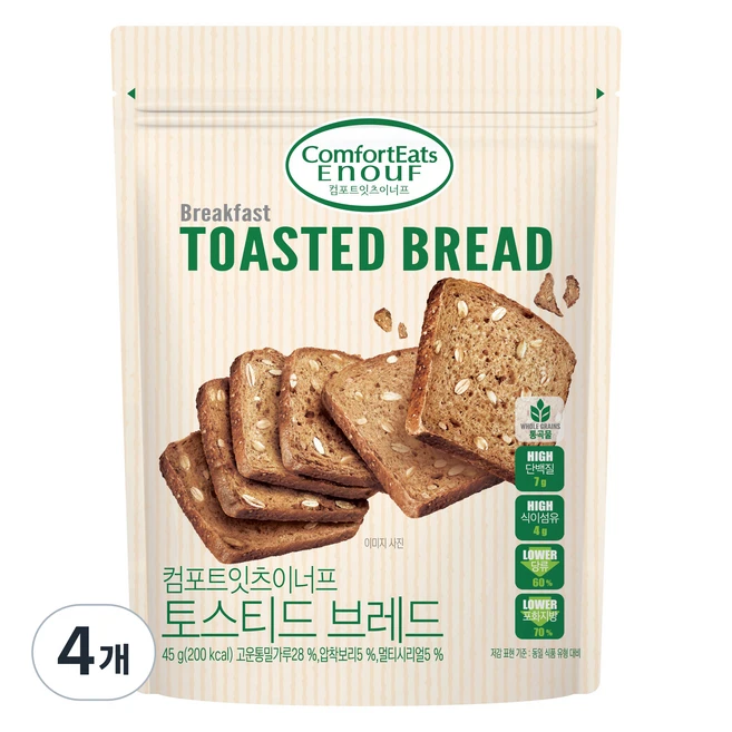 컴포트잇츠이너프 토스티드 브레드, 4개, 45g