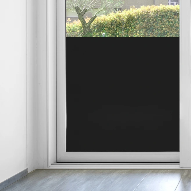 생활가꿈 무점착 유리창 시트지, 암막불투명블랙, 100cm x 2m