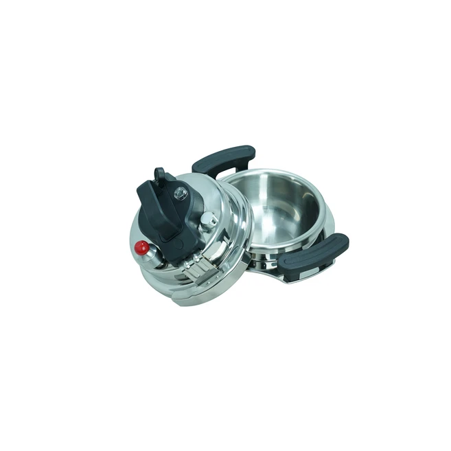 참좋은현상 5분 바로 밥 누룽지 가마솥 손잡이형 2인용, 800ml, 은색 + 검정색, 1세트