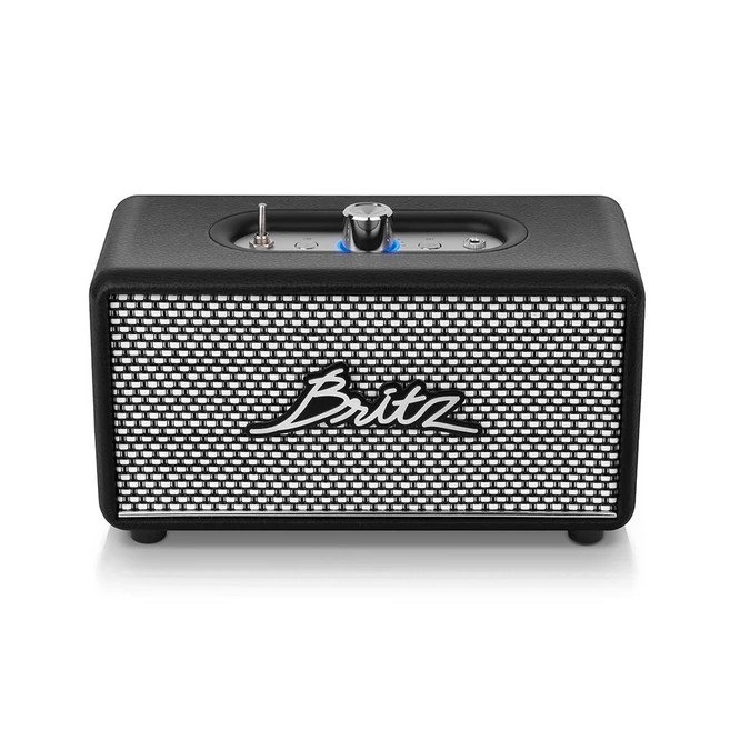 브리츠 레트로 파워풀 고출력 사운드 TWS 블루투스 스피커 30W BZ-RK101, 블랙