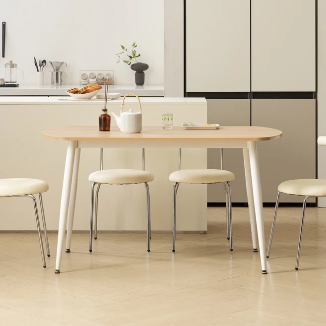 토미 라운드 식탁 방문설치, 오크, 6인용