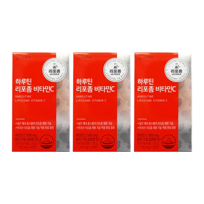 하루틴 리포좀 비타민C 1100mg, 30정, 3박스