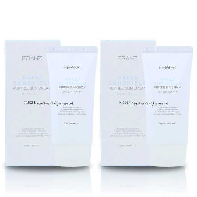 프란츠 선크림 50ml 1+1개 백탁 끈적임 없는 선크림, 2개