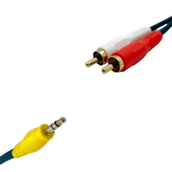 추천9 aux 3.5mm to 2 rca 오디오 케이블 혼합색상