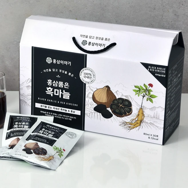 홍삼품은 흑마늘진액 80ml 30개입, 홍삼품은 흑마늘30포, 1개, 2.4L
