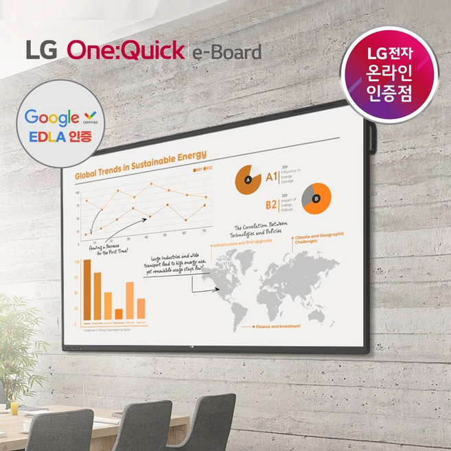 [24년 신모델] LG전자 86인치 전자칠판 86TR3PN 앱설치 가능, 이동형스탠드(FS-80)