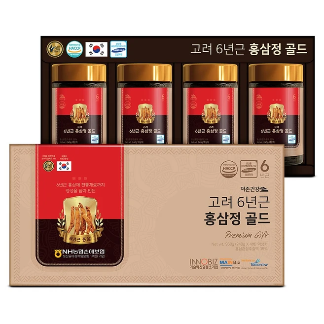 홍삼정 골드 선물세트 고려홍삼, 240g, 4개