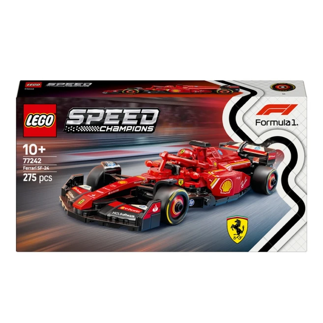 레고 77242 스피드 챔피언 Ferrari SF 24 F1 레이스 카, 혼합색상, 1개