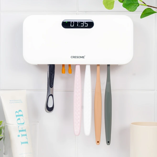 추천10 크리썸 가정용 무선 uv usb 충전식 벽걸이 건조기 소독기 칫솔살균기